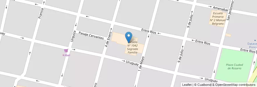 Mapa de ubicacion de Escuela Nº 1042 Sagrada Familia en 阿根廷, Santa Fe, Departamento La Capital, Santa Fe Capital, Santa Fe.