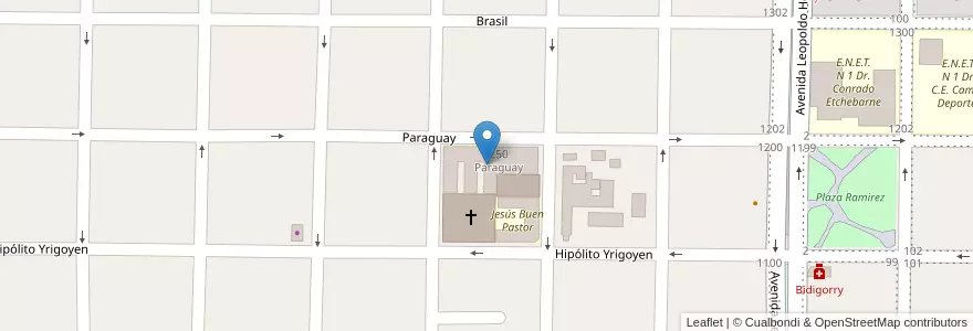 Mapa de ubicacion de ESCUELA Nº 108 SARGENTO CABRA en アルゼンチン, エントレ・リオス州, Departamento Villaguay, Distrito Lucas Al Sud, Villaguay.