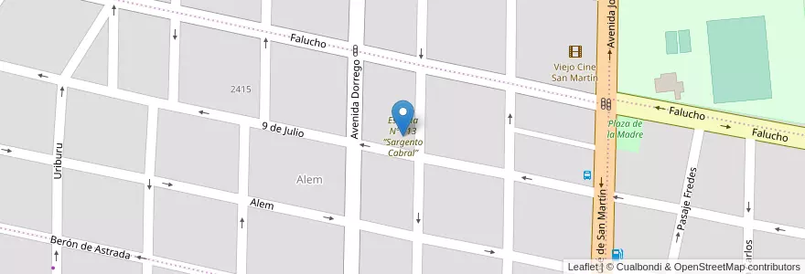 Mapa de ubicacion de Escuela Nº 113 “Sargento Cabral” en Аргентина, Санта-Фе, Departamento San Lorenzo, Municipio De San Lorenzo, San Lorenzo.