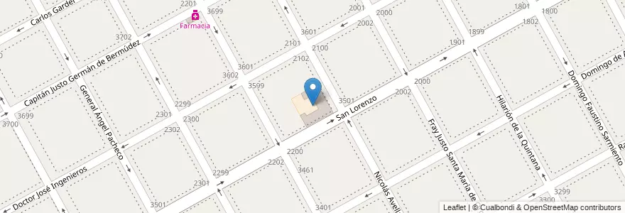 Mapa de ubicacion de Escuela Nº 15 Estanislao Zeballos en Arjantin, Buenos Aires, Partido De Vicente López, Vicente López.