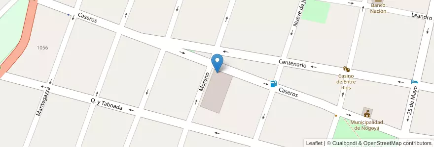 Mapa de ubicacion de Escuela Nº 2 "Coronel Lorenzo Barcala" en الأرجنتين, إنتري ريوس, Departamento Nogoyá, Nogoyá, Distrito Montoya.