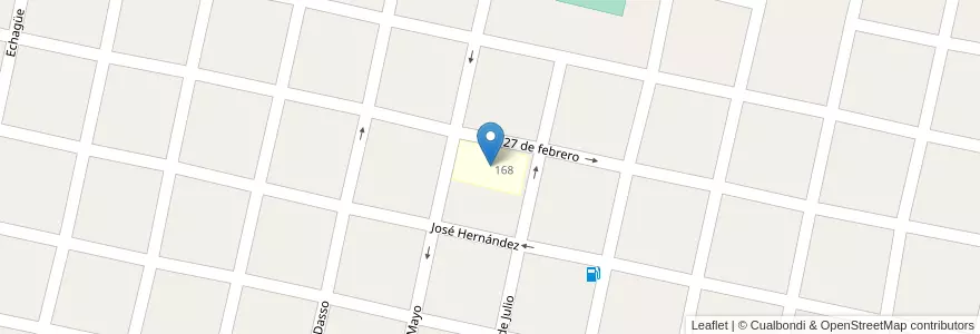 Mapa de ubicacion de Escuela Nº 2 "Manuel Alberti" en 阿根廷, 恩特雷里奥斯省, Departamento Diamante, Distrito Costa Grande, Diamante.