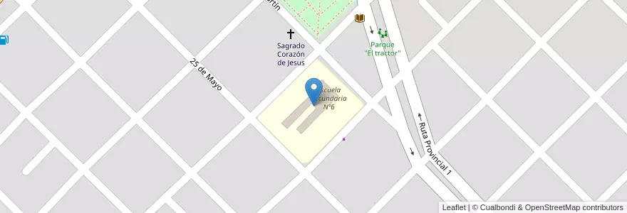 Mapa de ubicacion de Escuela Nº 22 "Yapeyú" en Аргентина, Междуречье, Departamento Federación, Distrito Tatutí, San Jaime De La Frontera, San Jaime De La Frontera.