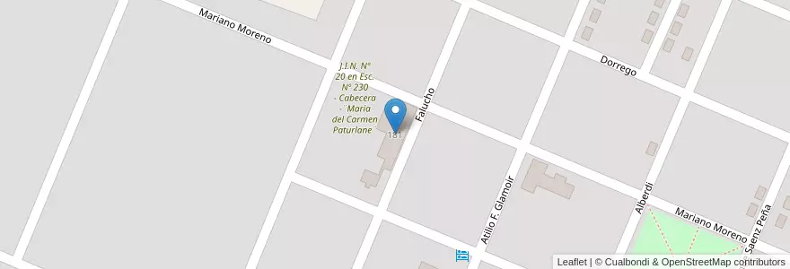 Mapa de ubicacion de Escuela Nº 230 Eva Perón en 阿根廷, La Pampa, Departamento Trenel, Municipio De Trenel.