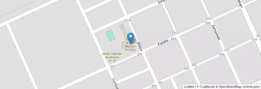 Mapa de ubicacion de Escuela Nº 251 Maestro H. Coria en Arjantin, La Pampa, Departamento Conhelo, Municipio De Eduardo Castex, Eduardo Castex.