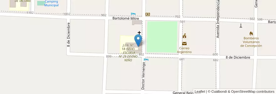 Mapa de ubicacion de ESCUELA Nº 29 PEDRO RIOS en Argentine, Corrientes, Departamento Concepción, Municipio De Concepción.