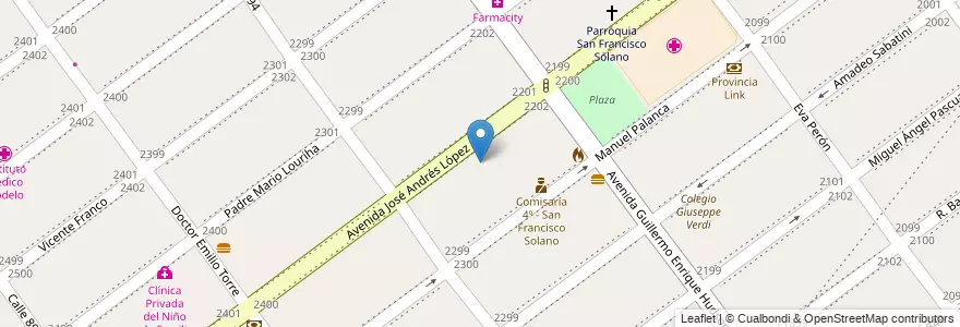 Mapa de ubicacion de Escuela Nº 32 en Argentine, Province De Buenos Aires, Partido De Quilmes, San Francisco Solano.