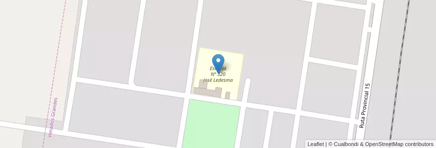 Mapa de ubicacion de Escuela Nº 320 José Ledesma en Argentinien, Chaco, Departamento Fray Justo Santa María De Oro, Municipio De Chorotis, Venados Grandes.