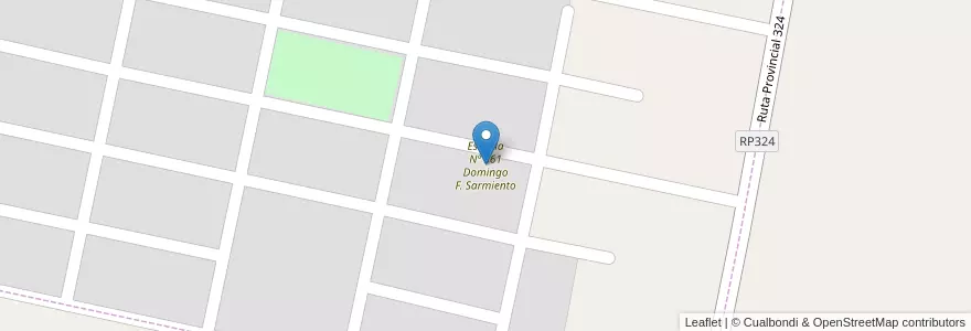 Mapa de ubicacion de Escuela Nº 361 Domingo F. Sarmiento en アルゼンチン, トゥクマン州, Departamento Monteros, Municipio De Teniente Berdina, Teniente Berdina.