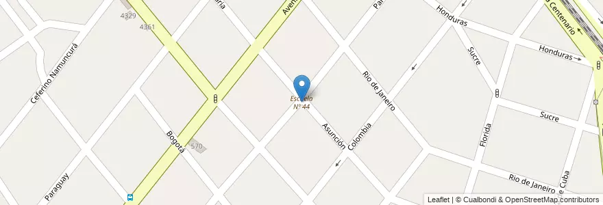 Mapa de ubicacion de Escuela Nº 44 en Argentinië, Buenos Aires, Partido De Quilmes, Ezpeleta.