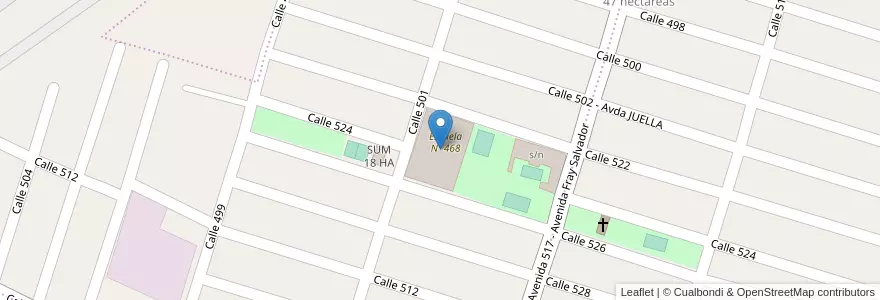 Mapa de ubicacion de ESCUELA Nº 468 en アルゼンチン, フフイ州, Departamento Doctor Manuel Belgrano, Municipio De San Salvador De Jujuy, Alto Comedero.