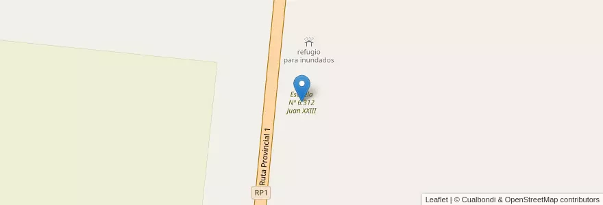 Mapa de ubicacion de Escuela Nº 6.312 Juan XXIII en Argentinien, Santa Fe, Departamento Garay, Municipio De Colonia Mascías.