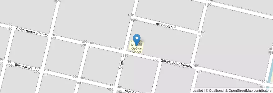 Mapa de ubicacion de Escuela Nº 6426 Club de Leones en 阿根廷, Santa Fe, Departamento General López, Municipio De Rufino.