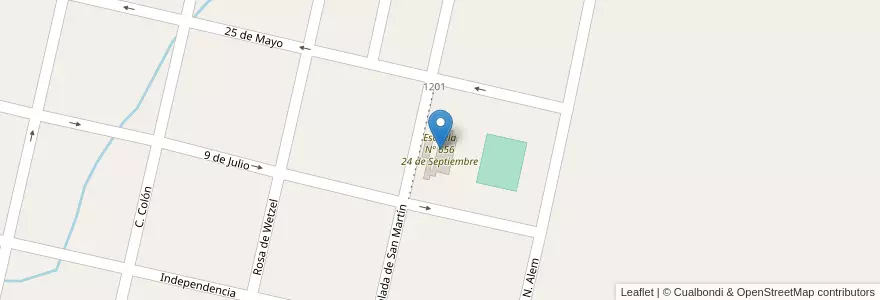 Mapa de ubicacion de Escuela Nº 656 24 de Septiembre en Argentina, Corrientes, Departamento Sauce, Municipio De Sauce.