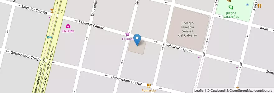 Mapa de ubicacion de Escuela Nº 7 Presidente Beleno en 阿根廷, Santa Fe, Departamento La Capital, Santa Fe Capital, Santa Fe.