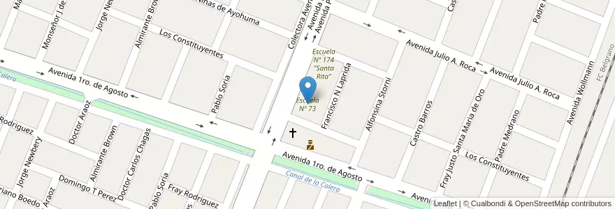 Mapa de ubicacion de Escuela Nº 73 en 阿根廷, Jujuy, Departamento Ledesma, Municipio De Libertador General San Martín, Libertador General San Martín.