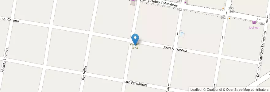 Mapa de ubicacion de Escuela Nº 8 en Arjantin, Buenos Aires, Partido De Lomas De Zamora, Lomas De Zamora.