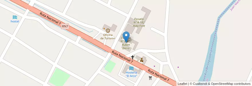 Mapa de ubicacion de Escuela Nº 8-417 Ruben Dario en アルゼンチン, メンドーサ州, Departamento La Paz, Distrito Desaguadero.