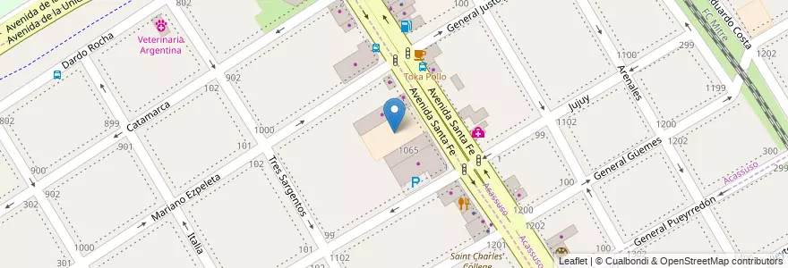 Mapa de ubicacion de Escuela Nº 8 - Sargento Juan Bautista Cabral en Arjantin, Buenos Aires, Partido De San Isidro.