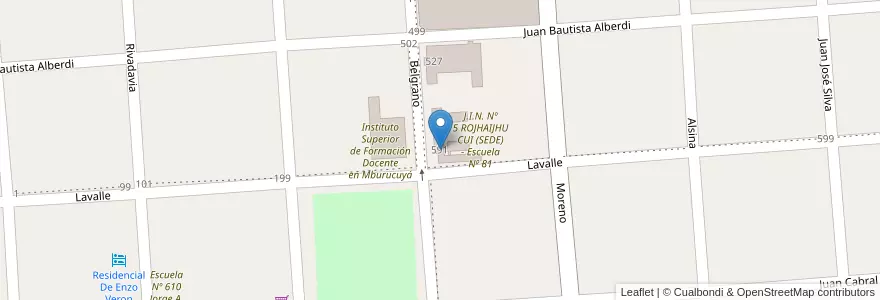 Mapa de ubicacion de Escuela Nº 81 Juan Euxebio Torrent en 아르헨티나, Corrientes, Departamento Mburucuyá, Municipio De Mburucuyá.