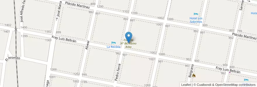 Mapa de ubicacion de Escuela Nº 84 Albino Arbo en 阿根廷, Corrientes, Departamento Mercedes, Municipio De Mercedes.