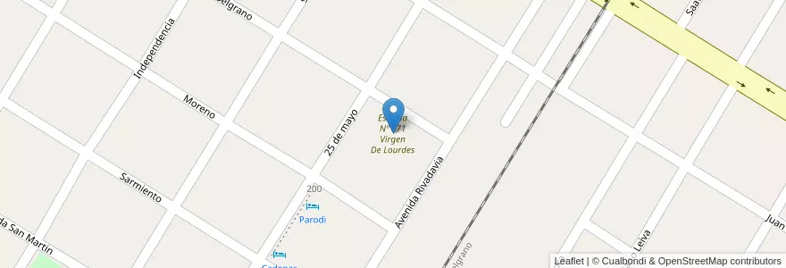 Mapa de ubicacion de Escuela Nº 871 Virgen De Lourdes en Argentina, Santiago Del Estero, Departamento Moreno.