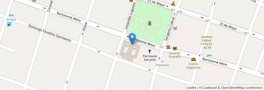 Mapa de ubicacion de Escuela Nº 97 Manuel Florencio Mantilla en Arjantin, Corrientes, Departamento Saladas, Saladas.