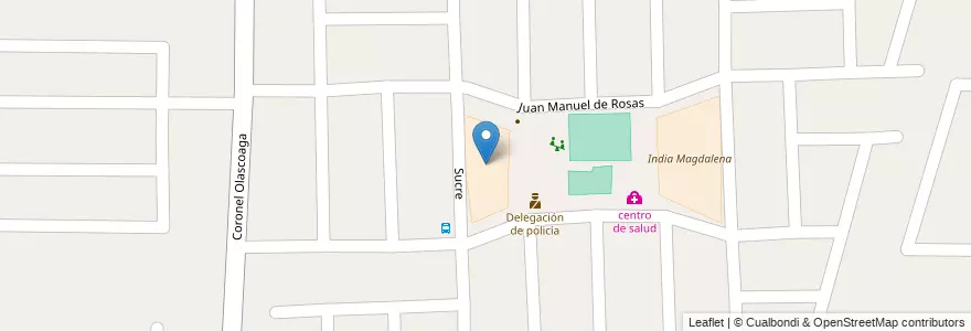 Mapa de ubicacion de Escuela nº Julio Quintanilla Nº 1-652 en アルゼンチン, チリ, メンドーサ州, Departamento Las Heras, Distrito El Resguardo.