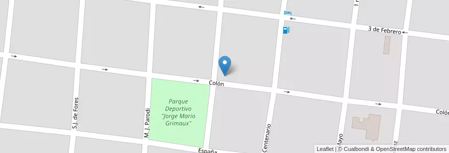 Mapa de ubicacion de Escuela Nº3 D.F.Sarmiento en Аргентина, Междуречье, Departamento Tala, Distrito Pueblo Segundo, Rosario Del Tala.