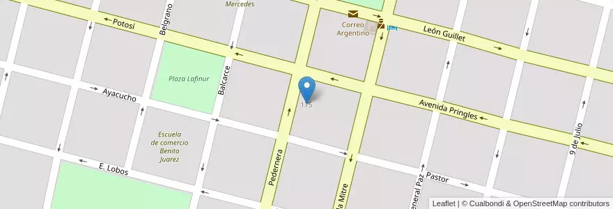 Mapa de ubicacion de Escuela Nº30, General Pedernera en Аргентина, Сан-Луис, General Pedernera, Villa Mercedes, Municipio De Villa Mercedes.