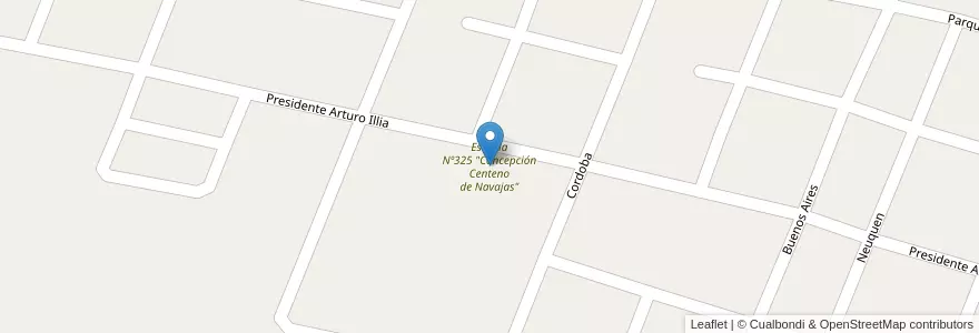 Mapa de ubicacion de Escuela Nº325 "Concepción Centeno de Navajas" en Argentine, Corrientes, Departamento Santo Tomé, Municipio De Gobernador Virasoro, Gobernador Agrónomo Valentín Virasoro.