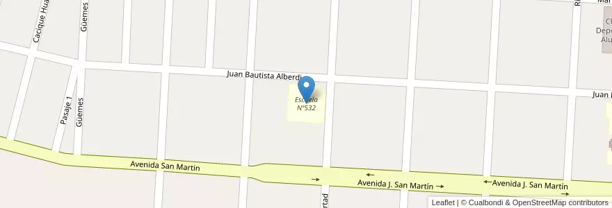 Mapa de ubicacion de Escuela Nº532 en Argentinien, Santa Fe, Departamento La Capital, Municipio De Laguna Paiva.