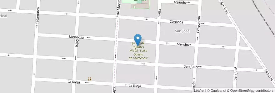 Mapa de ubicacion de Escuela Nº6035 "Mariano Moreno" en Arjantin, Santa Fe, Departamento San Jerónimo, Municipio De Gálvez, Gálvez.