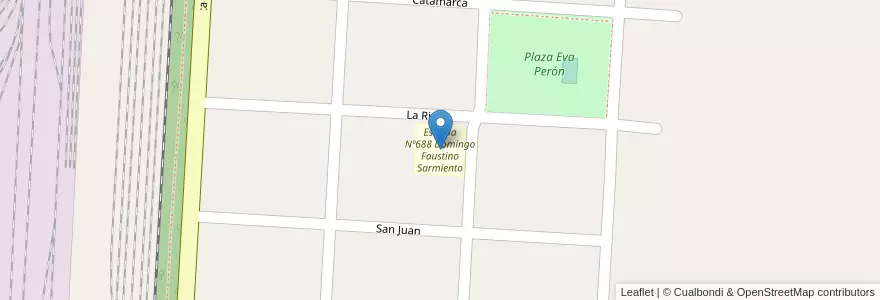 Mapa de ubicacion de Escuela Nº688 Domingo Faustino Sarmiento en Arjantin, Santa Fe, Departamento La Capital, Municipio De Laguna Paiva.
