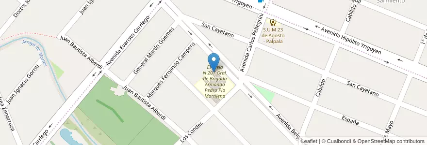 Mapa de ubicacion de Escuela Nocturna N 105 Wenceslao Gallardo en アルゼンチン, フフイ州, Departamento Palpalá, Municipio De Palpalá.