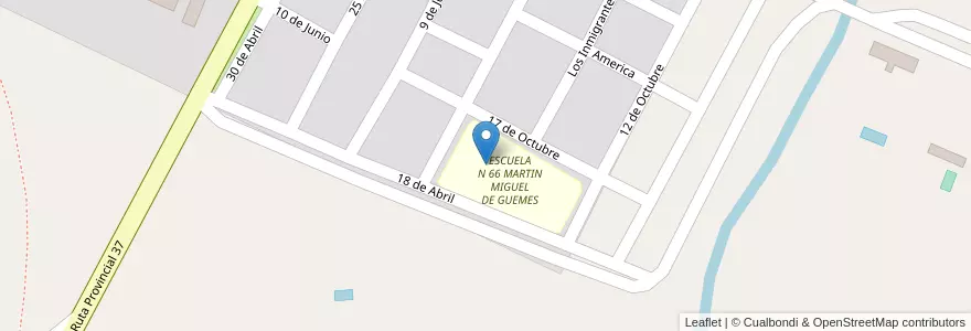 Mapa de ubicacion de ESCUELA NOCTURNA N 91 PARA JOVENES Y ADULTOS en Аргентина, Жужуй, Departamento Santa Bárbara, Municipio De El Talar.