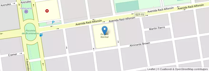 Mapa de ubicacion de Escuela Normal en Arjantin, Buenos Aires, Partido De Chascomús, Chascomús.