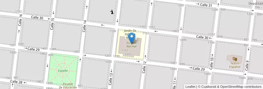 Mapa de ubicacion de Escuela Normal en Argentine, Province De Buenos Aires, Partido De Veinticinco De Mayo, Veinticinco De Mayo.