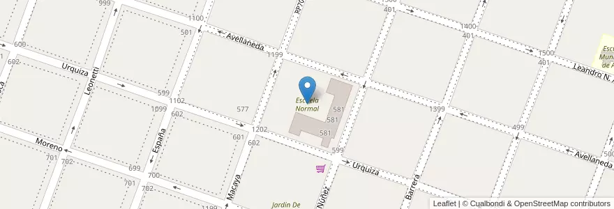 Mapa de ubicacion de Escuela Normal en Argentina, Buenos Aires, Partido De Bragado, Bragado.