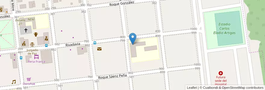 Mapa de ubicacion de Escuela Normal 7 en Argentine, Misiones, Departamento Concepción, Municipio De Concepción De La Sierra, Concepción De La Sierra.
