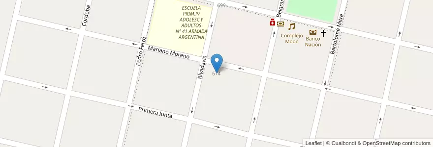Mapa de ubicacion de Escuela Normal Esteban Echeverria en Arjantin, Corrientes, Departamento Sauce, Municipio De Sauce.
