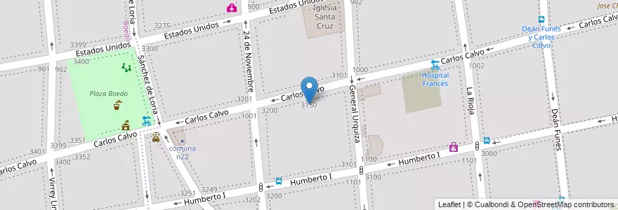 Mapa de ubicacion de Escuela Normal Superior 08 Presidente Julio Argentino Roca (anexo), San Cristobal en Аргентина, Буэнос-Айрес, Comuna 3, Буэнос-Айрес.