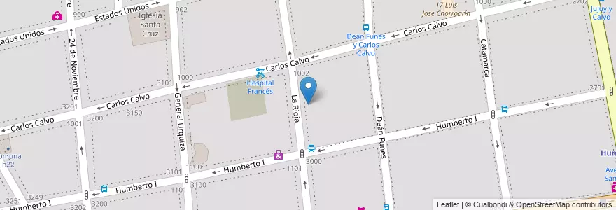 Mapa de ubicacion de Escuela Normal Superior 08 Presidente Julio Argentino Roca (sede), San Cristobal en アルゼンチン, Ciudad Autónoma De Buenos Aires, Comuna 3, ブエノスアイレス.