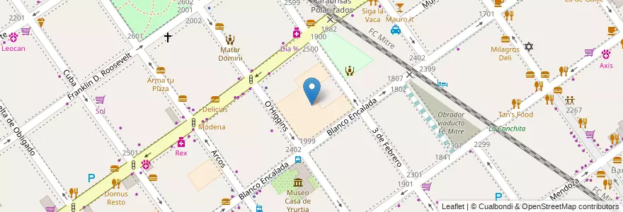 Mapa de ubicacion de Escuela Normal Superior 10 Juan Bautista Alberdi (sede), Belgrano en Аргентина, Буэнос-Айрес, Буэнос-Айрес, Comuna 13.