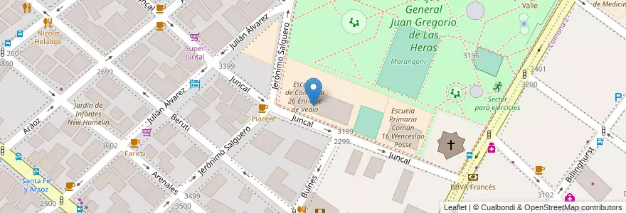 Mapa de ubicacion de Escuela Normal Superior en Lenguas Vivas Sofía Esther Broquen de Spangenberg, Palermo en الأرجنتين, Ciudad Autónoma De Buenos Aires, Buenos Aires, Comuna 14.