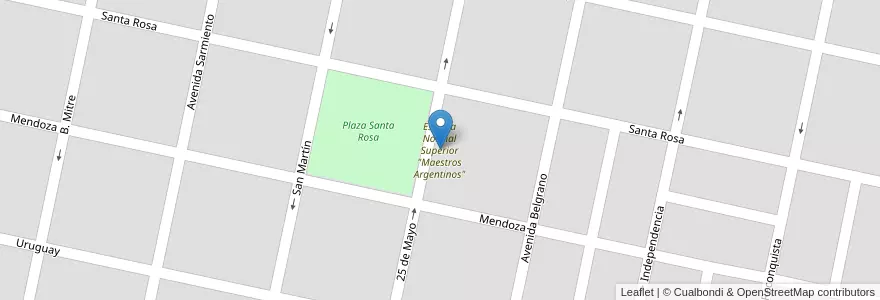 Mapa de ubicacion de Escuela Normal Superior "Maestros Argentinos" en Argentina, Córdova, Departamento Marcos Juárez, Pedanía Liniers, Municipio De Corral De Bustos, Corral De Bustos.