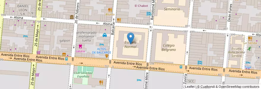 Mapa de ubicacion de Escuela Normal en آرژانتین, Salta, Capital, Municipio De Salta, Salta.