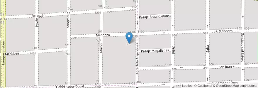 Mapa de ubicacion de Escuela Nro 201 - Coronel de la Marina J. B. de Goyena en Argentinien, La Pampa, Municipio De Santa Rosa, Departamento Capital, Santa Rosa.