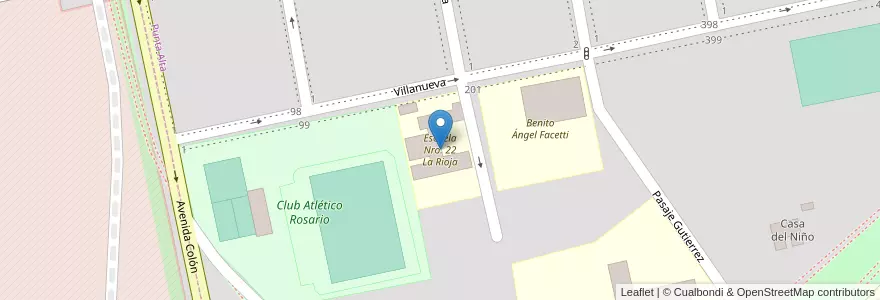 Mapa de ubicacion de Escuela Nro. 22 La Rioja en Argentina, Provincia Di Buenos Aires, Partido De Coronel De Marina Leonardo Rosales, Punta Alta.