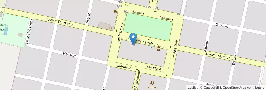 Mapa de ubicacion de Escuela Nro 270 General Manuel Belgrano en 아르헨티나, Santa Fe, Departamento San Martín, Municipio De Colonia Belgrano, Colonia Belgrano.